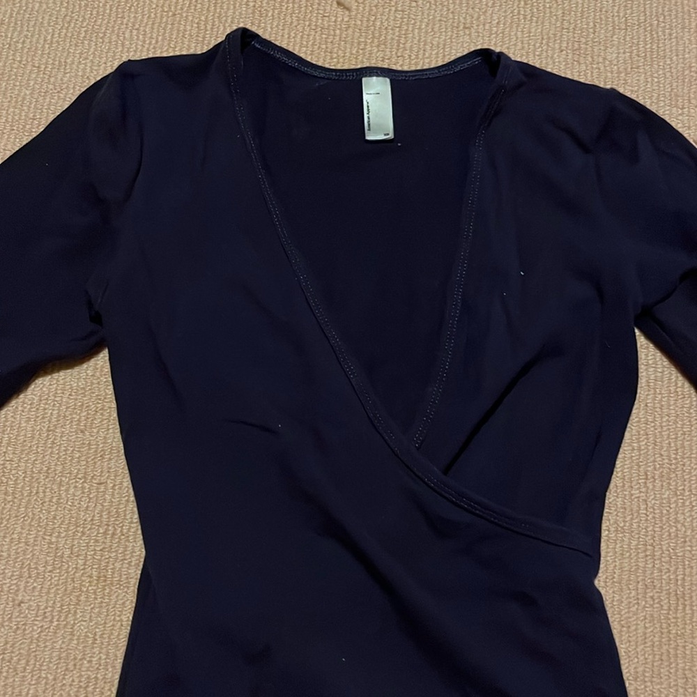 American Apparel dark purple body suit Xs